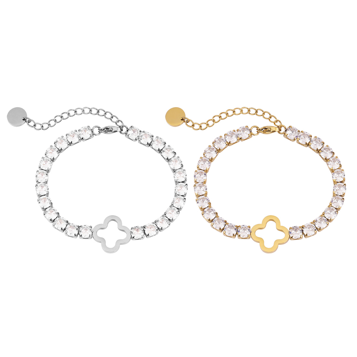 Strass Armband Kleeblatt  Modell 1