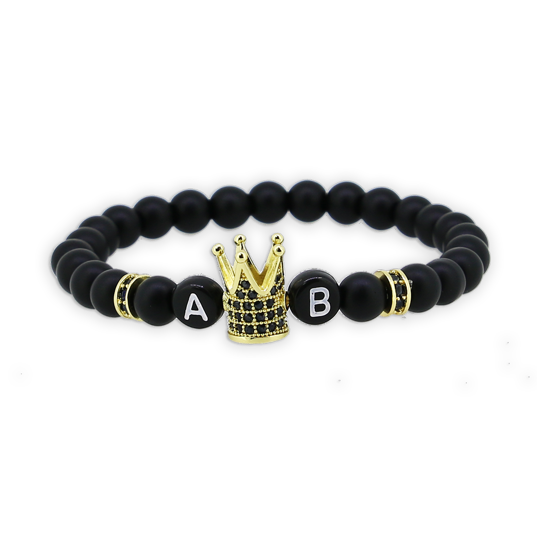 1 x Black Crown  Gold Armband