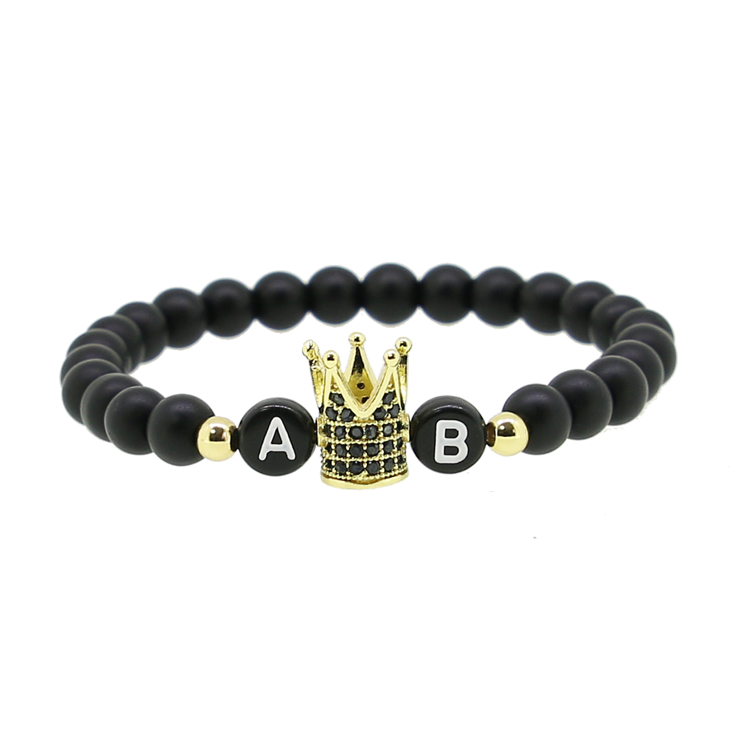 1 x Black Crown  Gold Armband