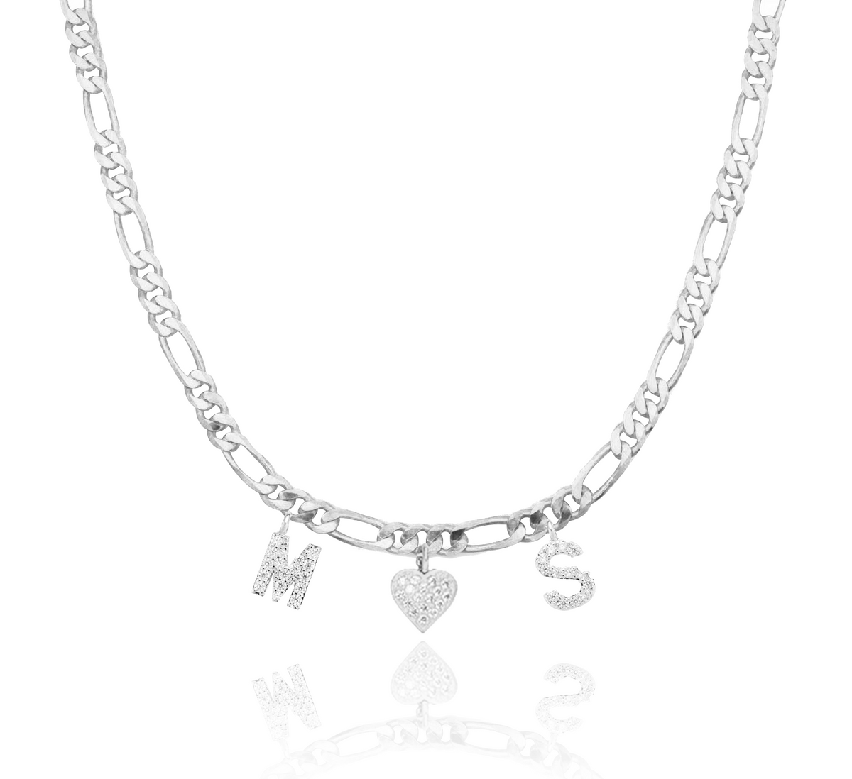 Initial Halskette Zircon  Edelstahl 14K vergoldet