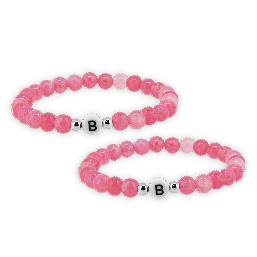 2 x Pink Friendship Partnerarmband