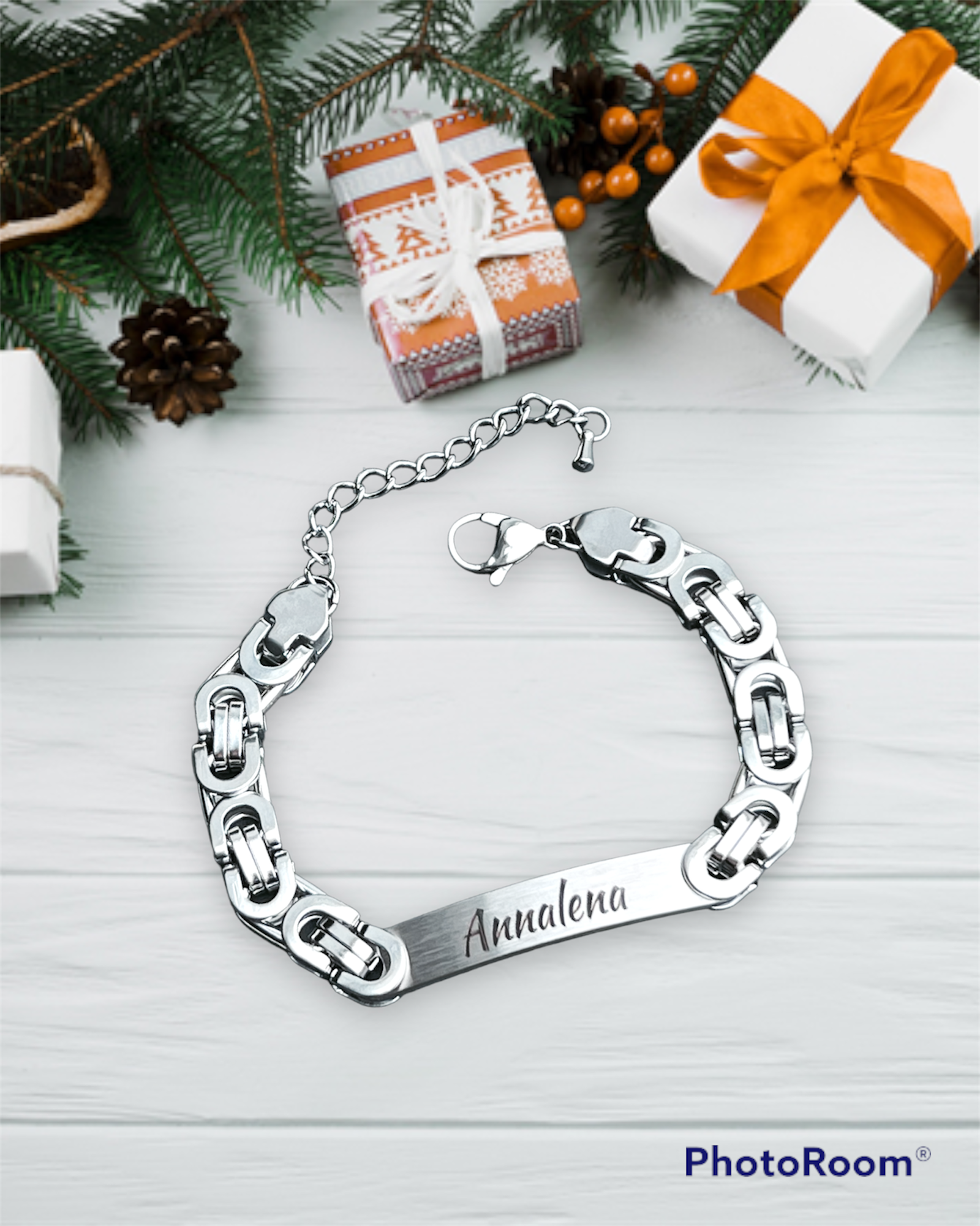 Edelstahl Armband Herren – Königskette Silber, Verstellbar, Als Geschenk Für Papa & Freund